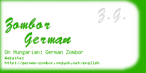 zombor german business card